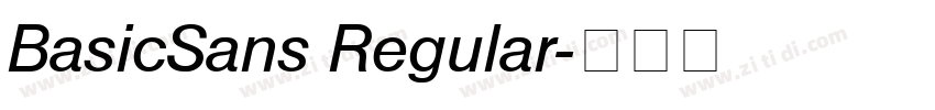 BasicSans Regular字体转换